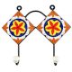 Orange Flower Ceramic Tile Hook